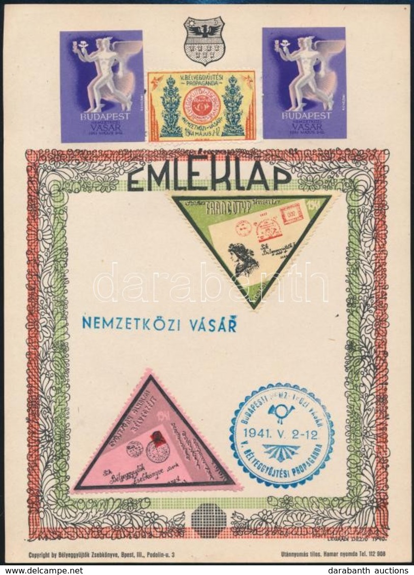 1941 3 Klf Emléklap Levélzárókkal és Alkalmi Bélyegzésekkel - Other & Unclassified