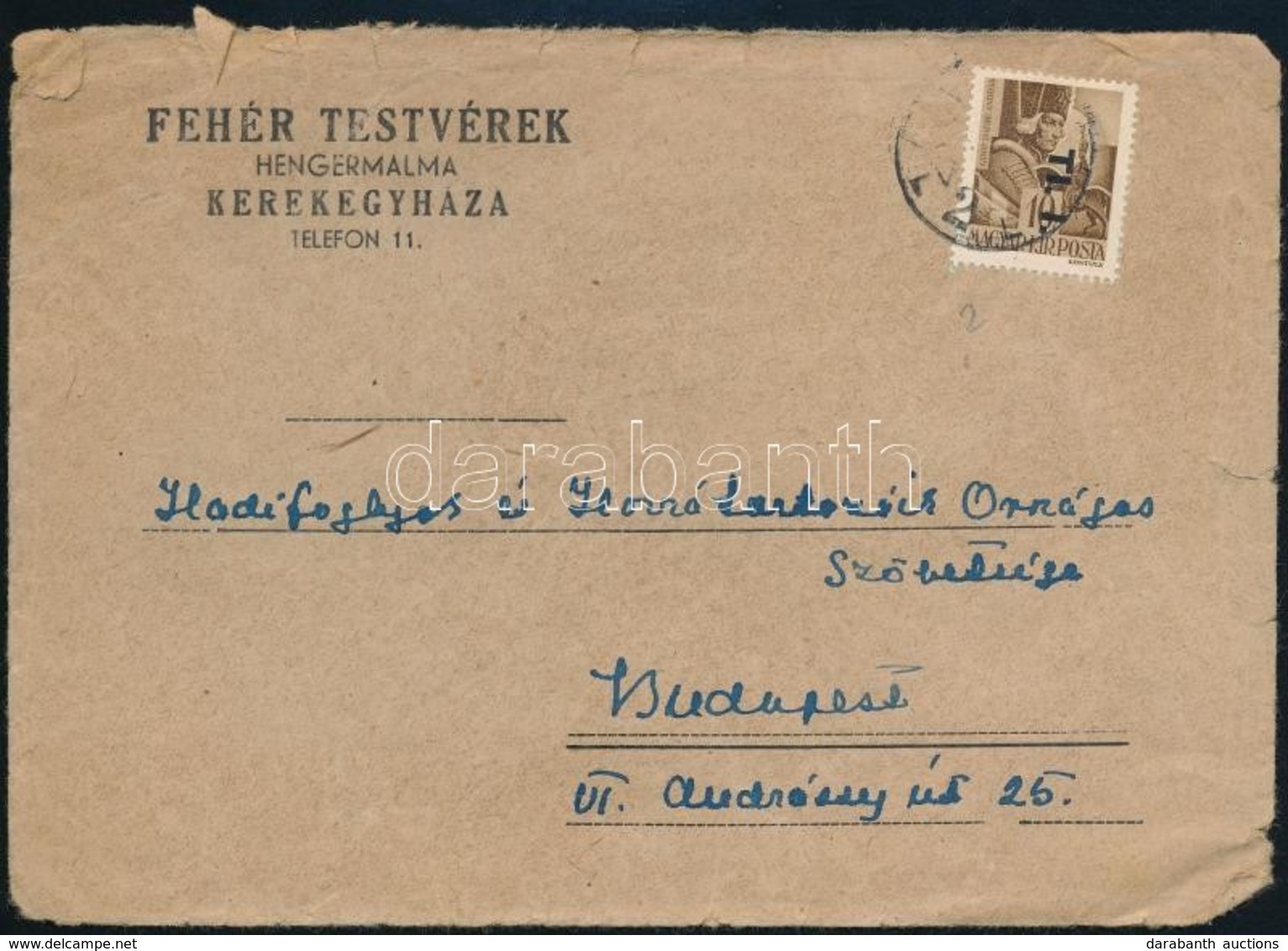 1946 (6. Díjszabás) Távolsági Levél Betűs TI. I./10f Bérmentesítéssel - Sonstige & Ohne Zuordnung