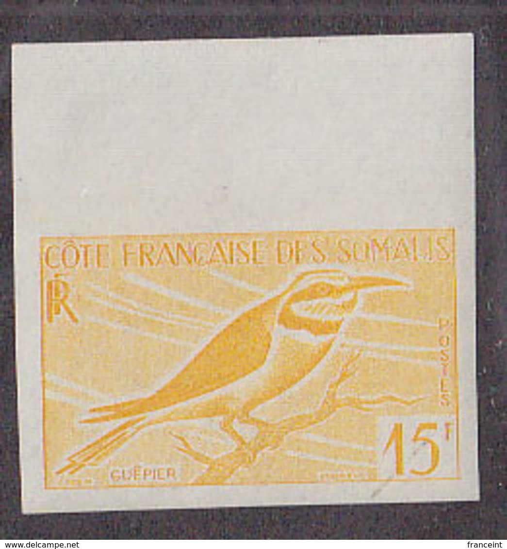 Somali Coast (1960) Bee Eater. Trial Color Proof.  Scott No 284, Yvert No 298. - Songbirds & Tree Dwellers