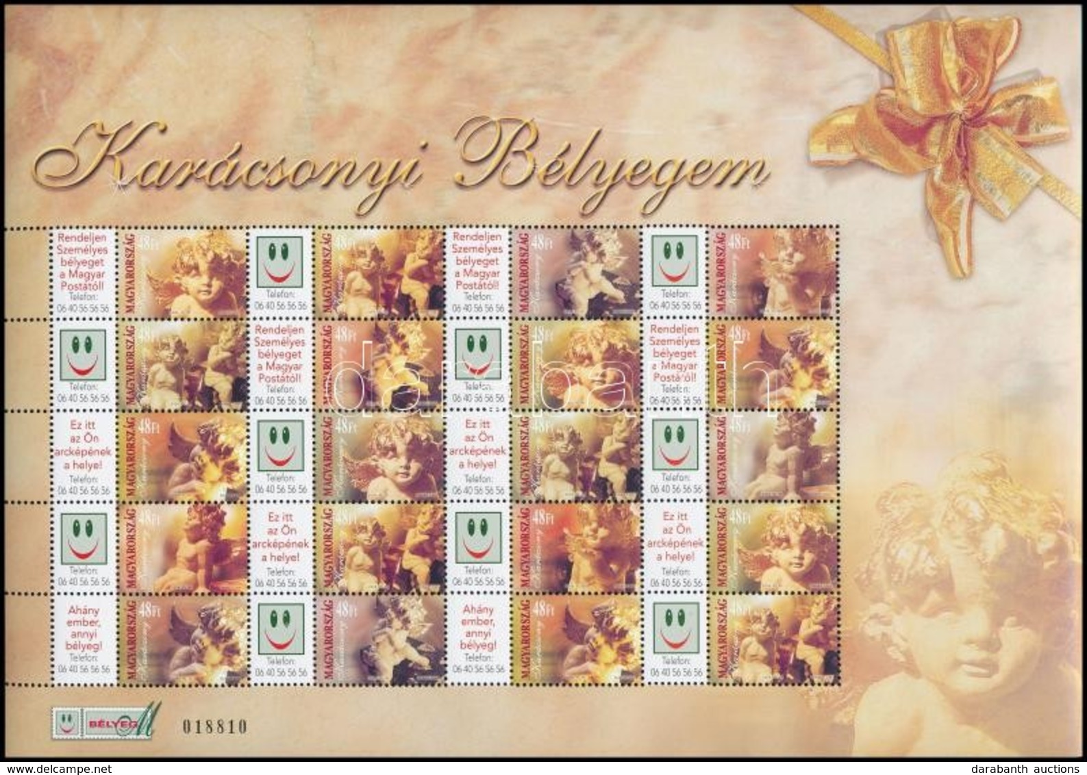 ** 2004 Karácsony Bélyegem 3 Klf Teljes ív Sorszámozva (30.000) - Sonstige & Ohne Zuordnung