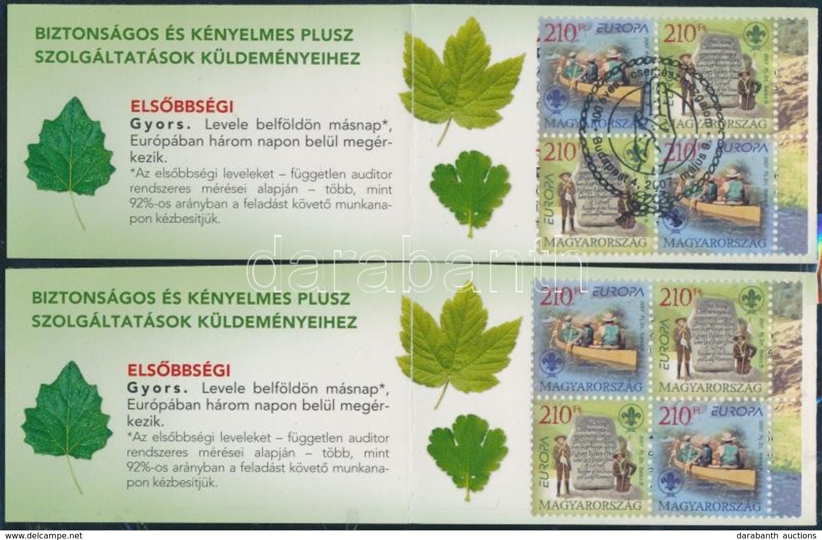 ** O 2007 Europa CEPT Cserkészmozgalom Pecsételt és Postatiszta Bélyegfüzet - Other & Unclassified