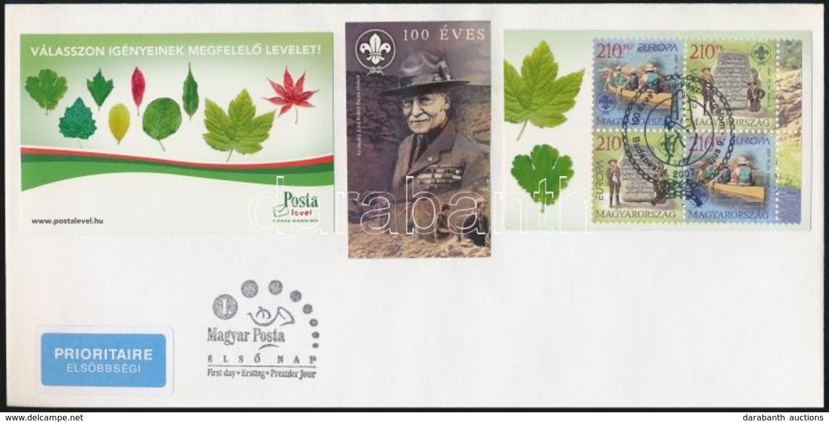 2007 Europa CEPT Cserkészmozgalom Négyestömb és Blokk 2 FDC-n - Other & Unclassified