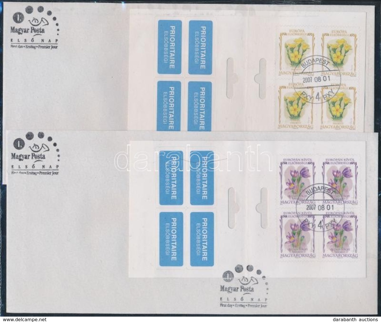 2007 Virág XIII. 2 Klf Bélyegfüzet 2 FDC-n (Névérték 4.140) - Sonstige & Ohne Zuordnung