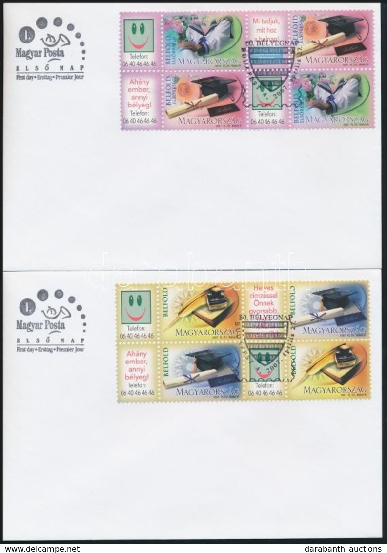 2007 Ballagás I.-II. Fordított Párok 2 Db FDC-n - Otros & Sin Clasificación