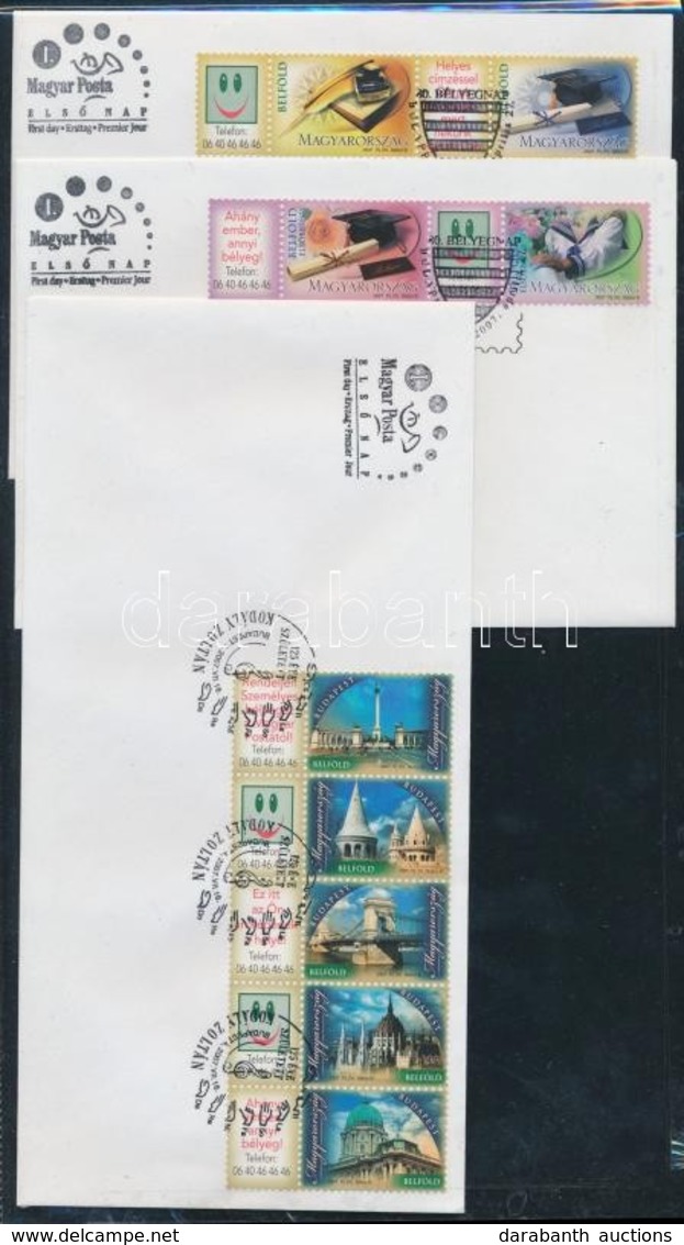 2007 Ballagás I.-II. és Budapest 3 Klf FDC - Other & Unclassified