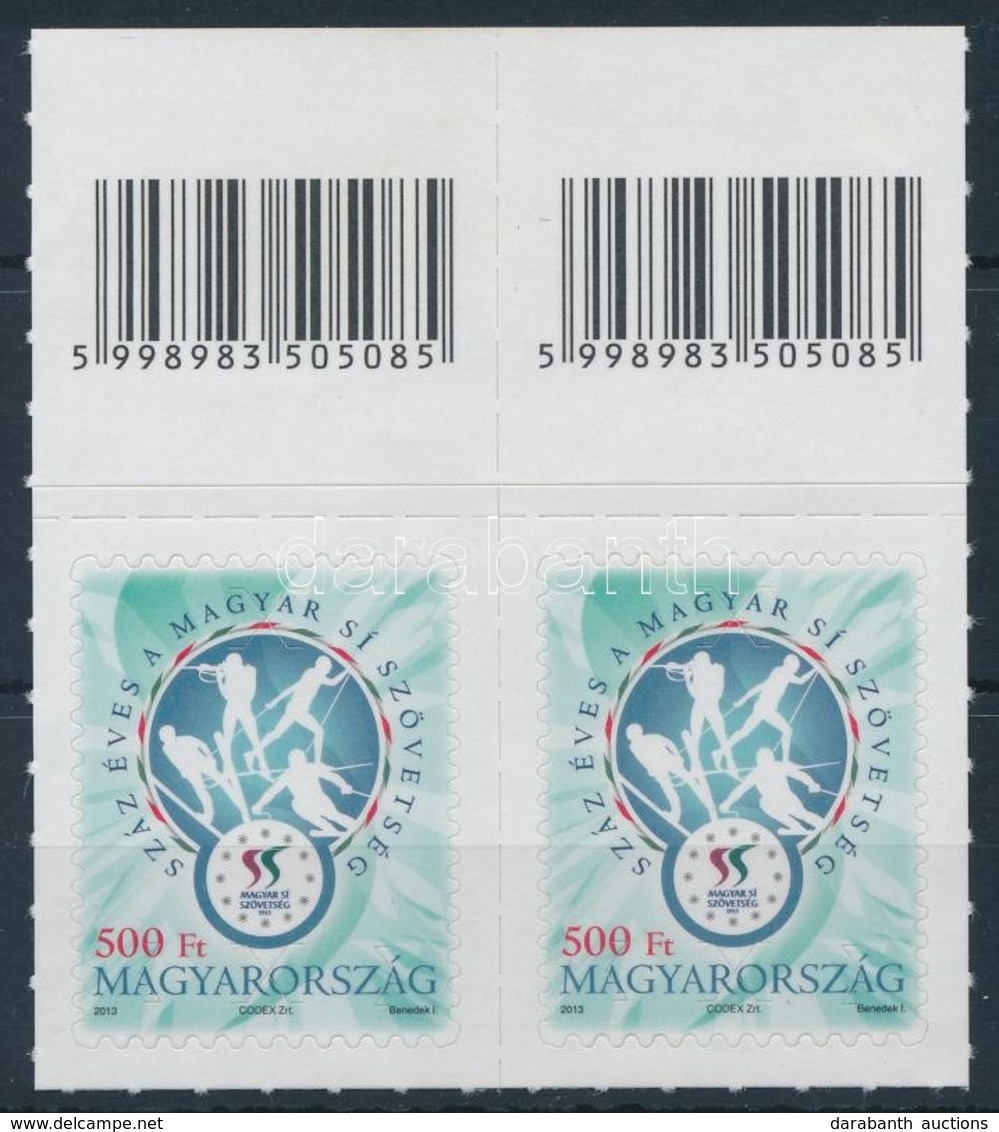 ** 2013 Magyar Síszövetség Vonalkódos ívszéli Pár - Other & Unclassified