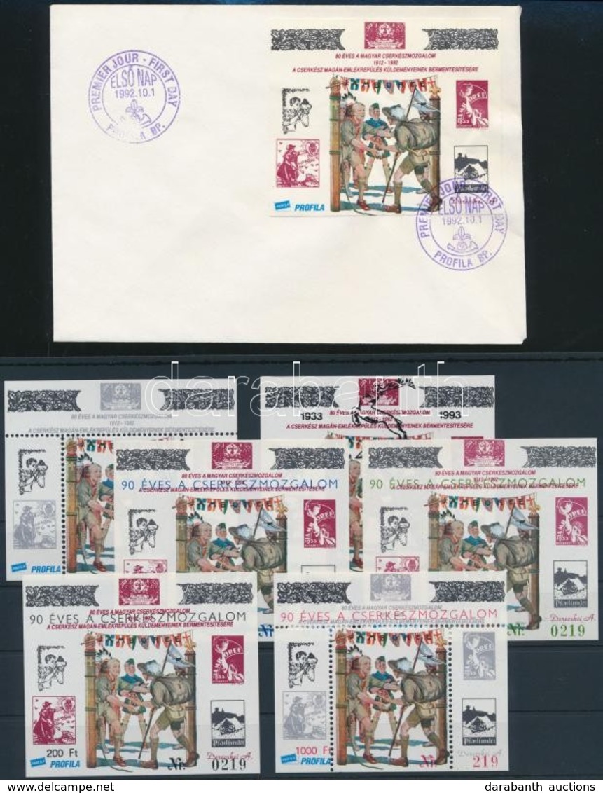 ** 1992-1997 6 Db Cserkész Emlékív + 1992-es FDC - Sonstige & Ohne Zuordnung