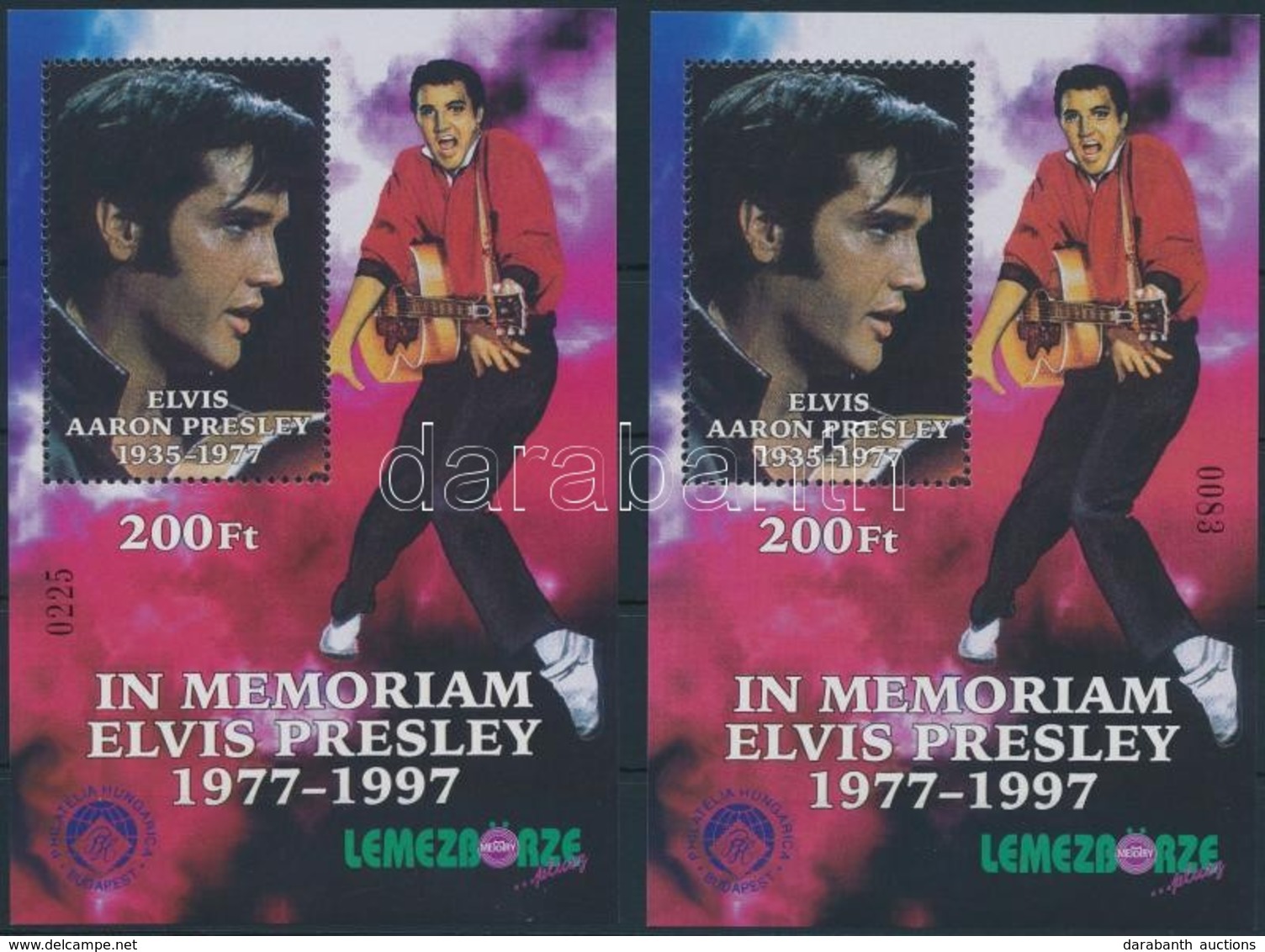** 1997 Elvis Emlékív 2 Klf Változat (12.000) - Sonstige & Ohne Zuordnung