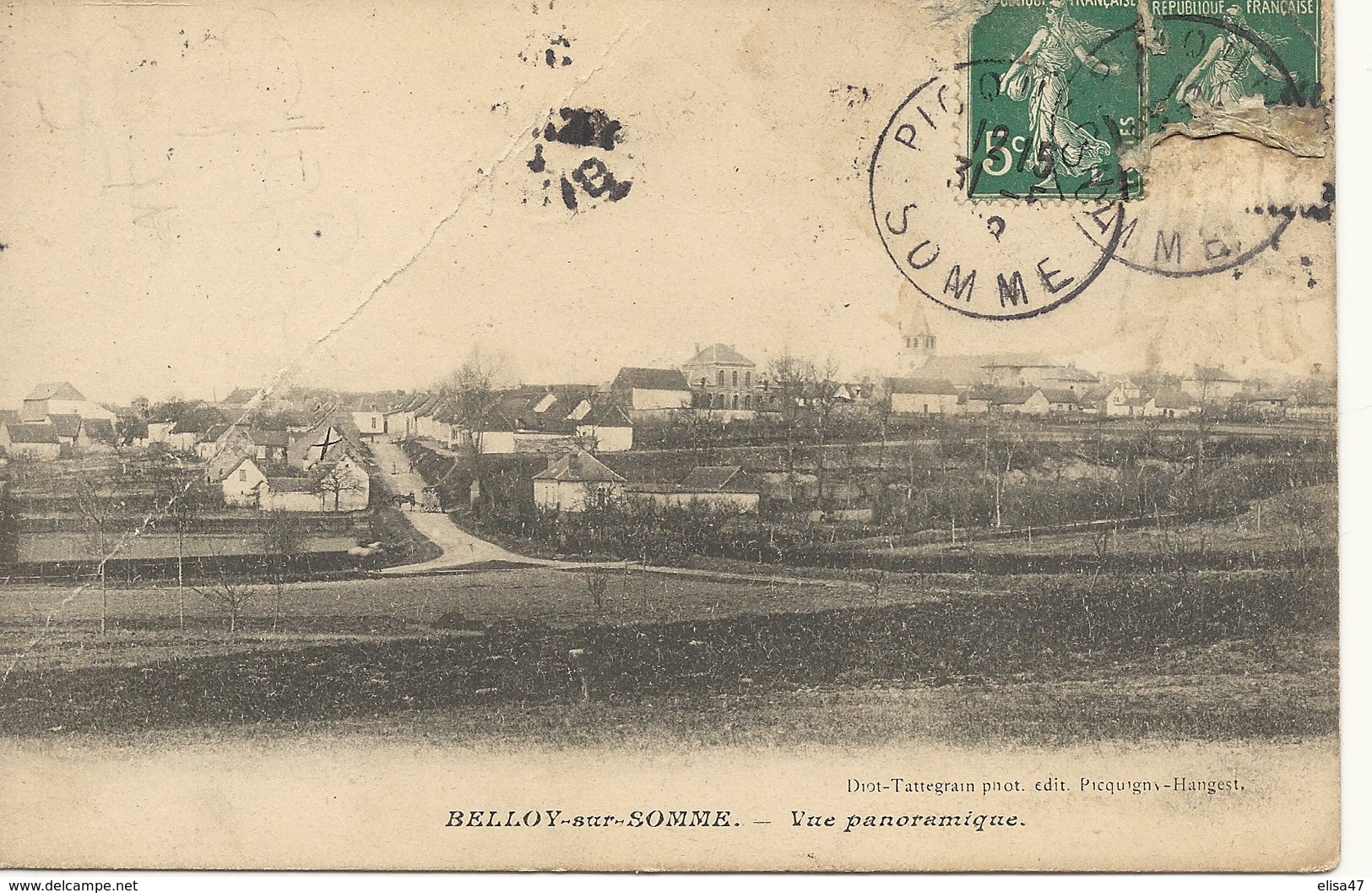 80    BELLOY  SUR  SOMME  VUE  PANORAMIQUE - Autres & Non Classés