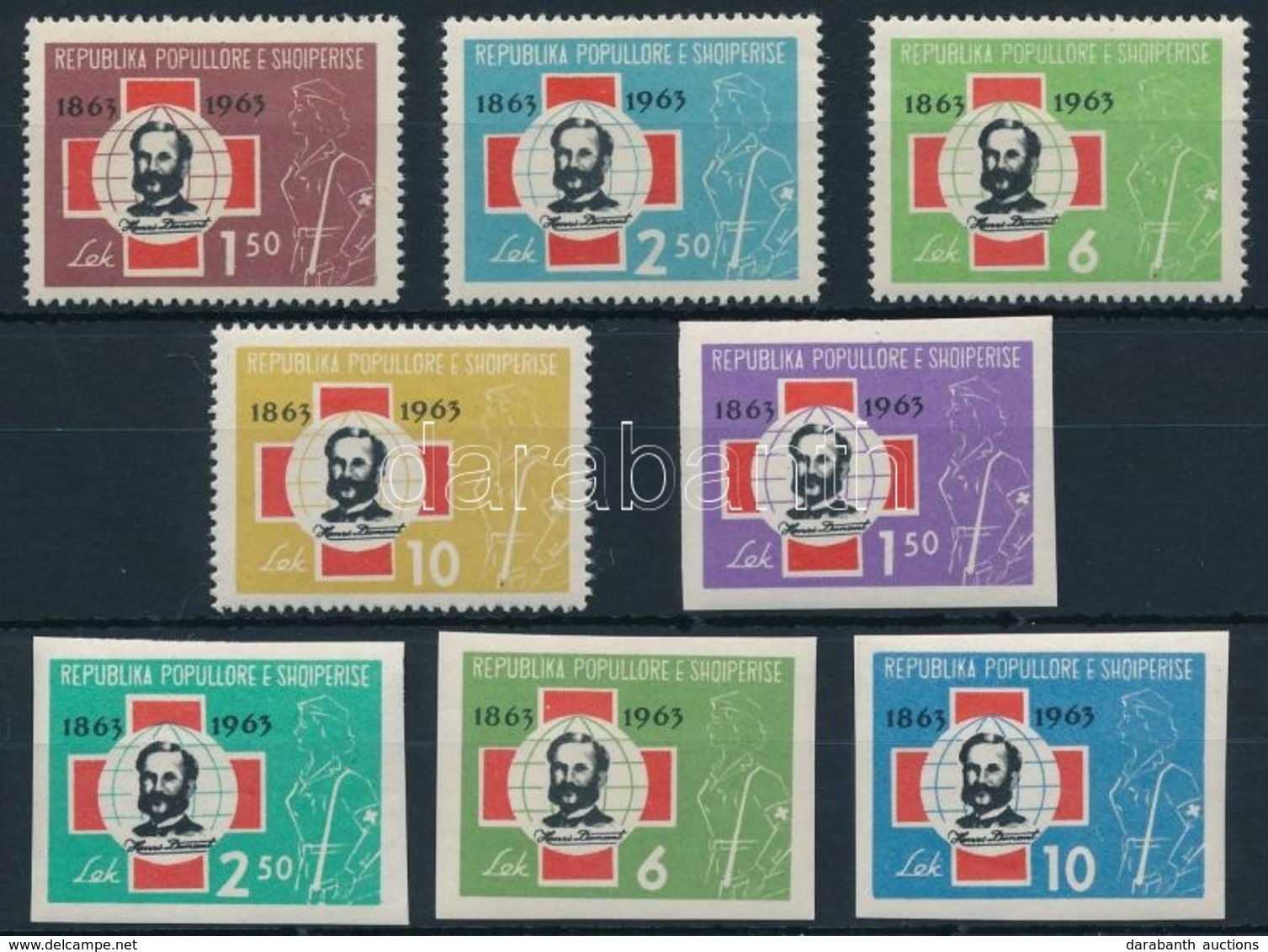 ** 1963 Vöröskereszt Fogazott és Vágott Sor Mi 717-720 + 721-724 - Other & Unclassified