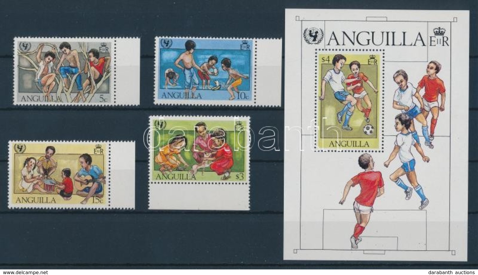 ** 1981 35 éves Az UNICEF Sor Mi 446-449 + Blokk Mi 39 - Other & Unclassified