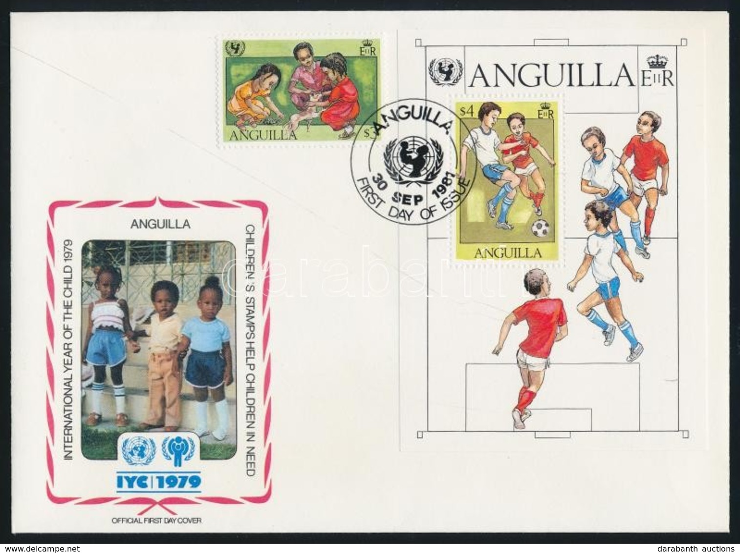 1981 UNICEF Bélyeg és Blokk FDC-n Mi 449 + 39 - Other & Unclassified