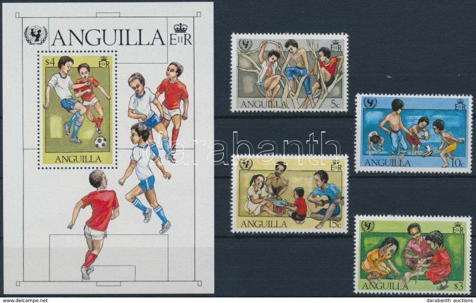 ** 1981 UNICEF Sor Mi 446-449 + Blokk 39 - Other & Unclassified