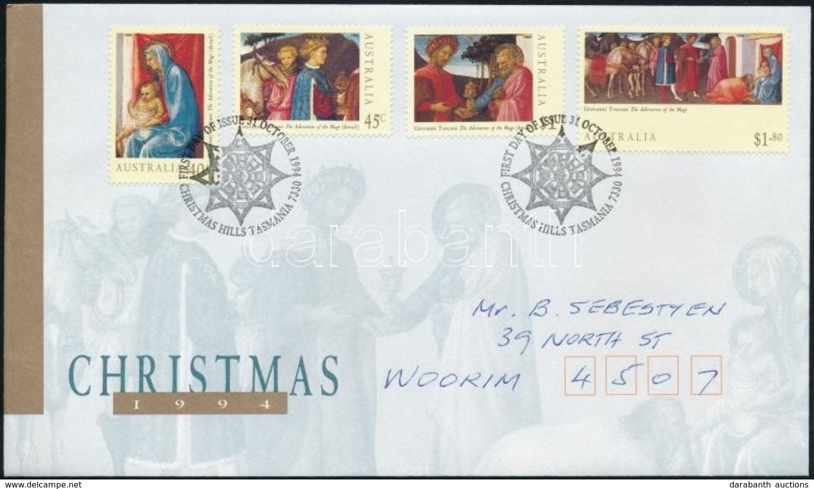 1994 Karácsony Sor Mi 1435-1438 FDC-n - Other & Unclassified