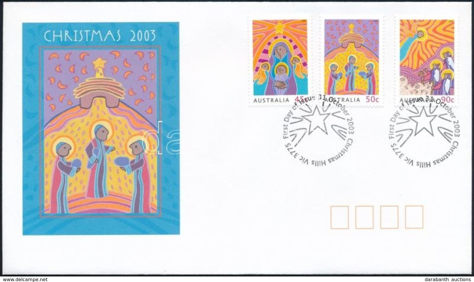 2003 Karácsony Sor Mi 2275-2277 FDC-n - Other & Unclassified