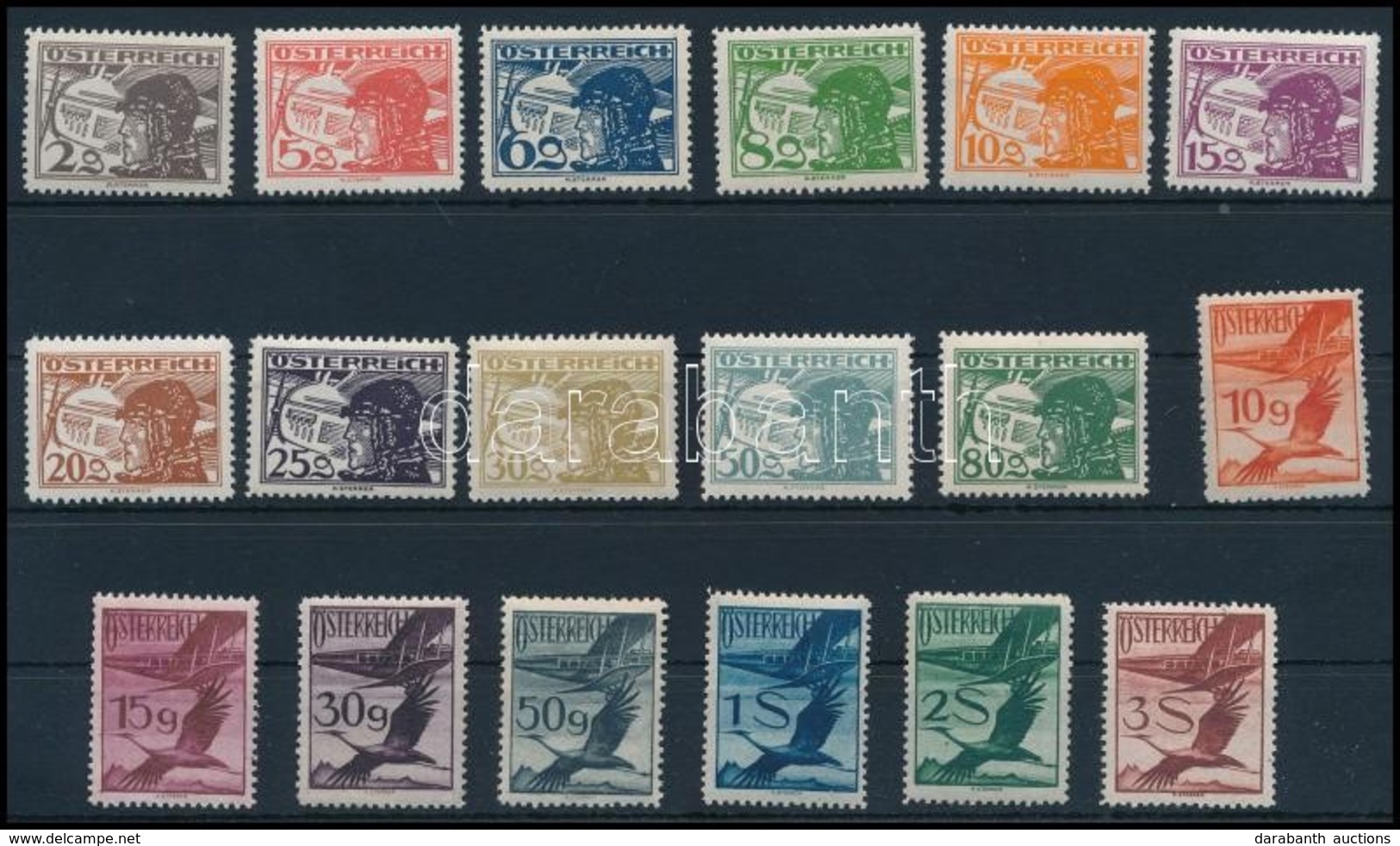 ** 1925 Repülőposta Sor Záróértékek Nélkül,
Airplane Set
Mi 468-485 - Other & Unclassified