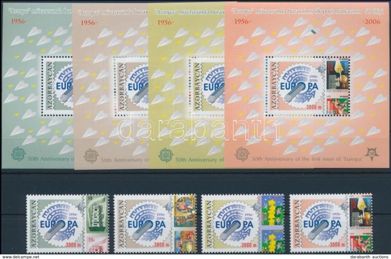 ** 2005 50 éves Az Europa CEPT Sor + Blokksor,
Europa CEPT Set + Blockset
Mi 620-623 A + Mi 64-67 - Sonstige & Ohne Zuordnung