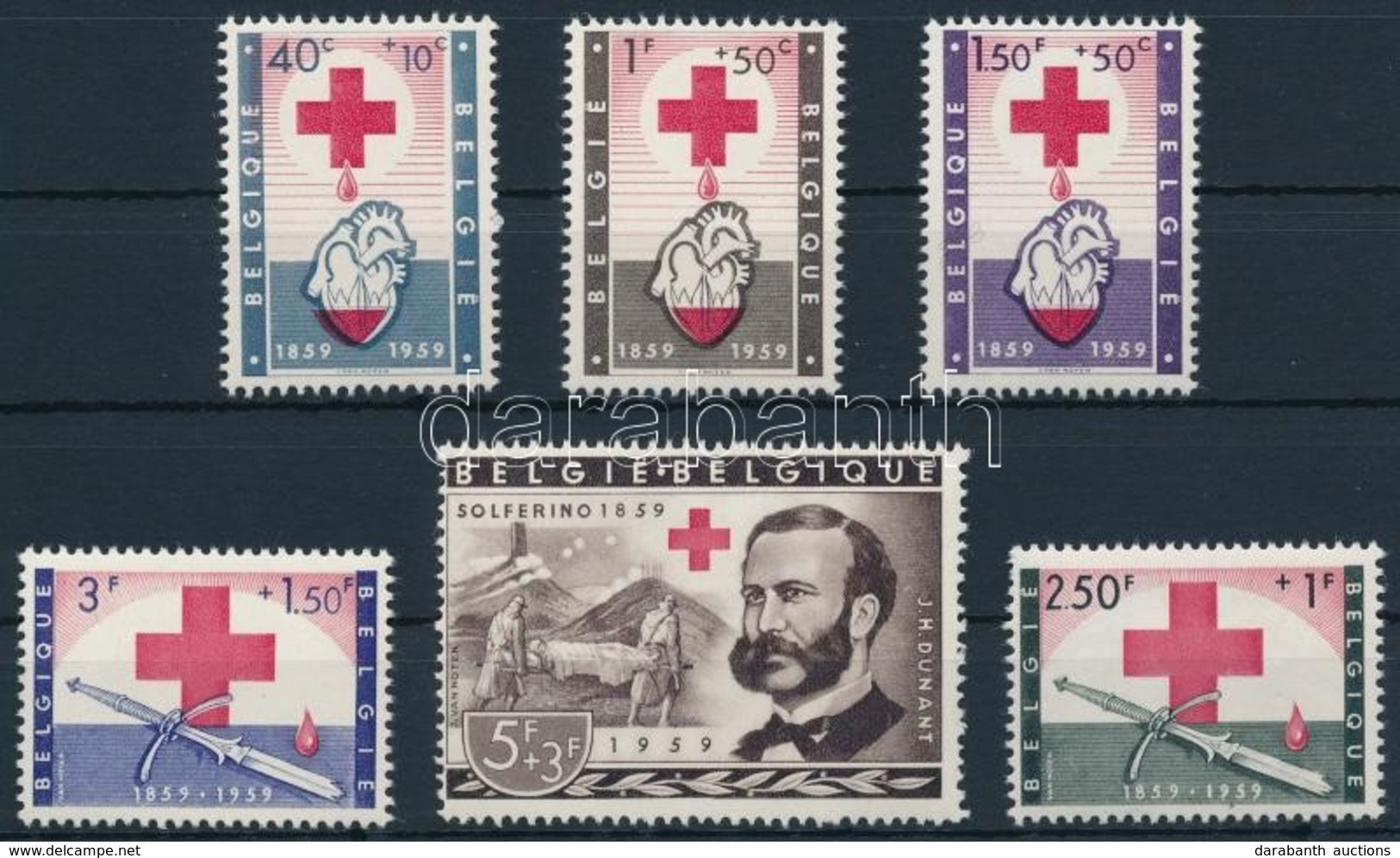 ** 1959 100 éves A Vöröskereszt Sor Mi 1149-1154 - Other & Unclassified