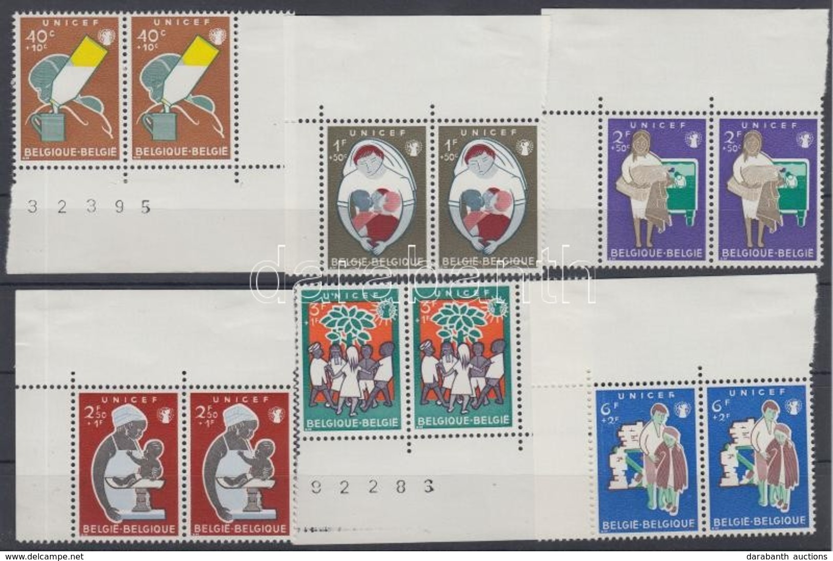 ** 1960 UNICEF Sor Mi 1212-1217 ívsarki Párokban - Sonstige & Ohne Zuordnung