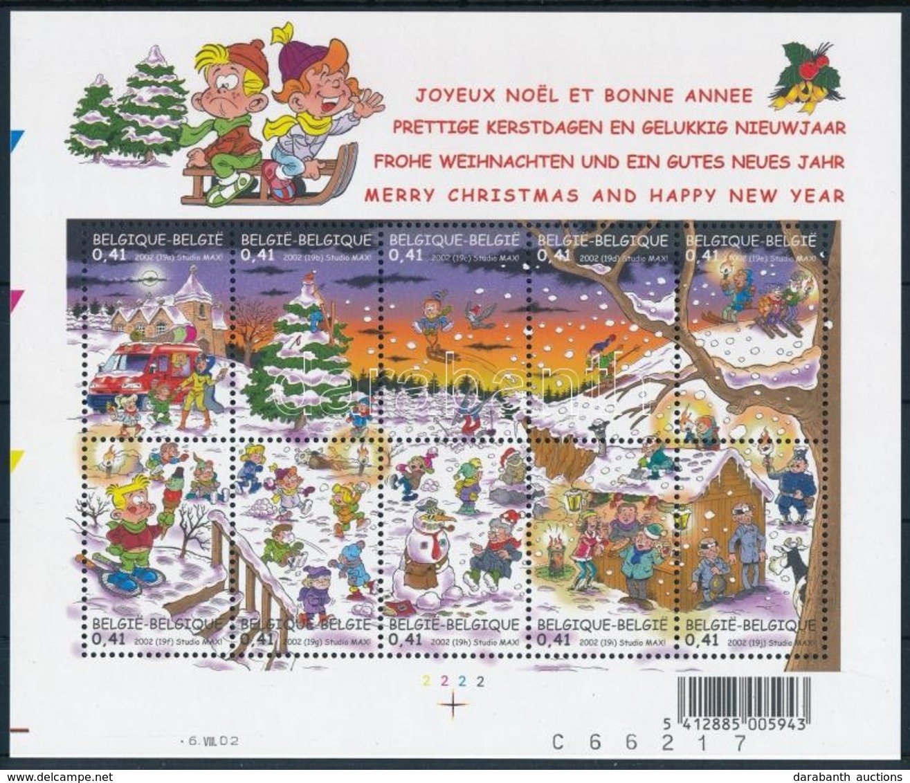 ** 2002 Karácsony és újév Kisív Mi 3151-3160 - Otros & Sin Clasificación