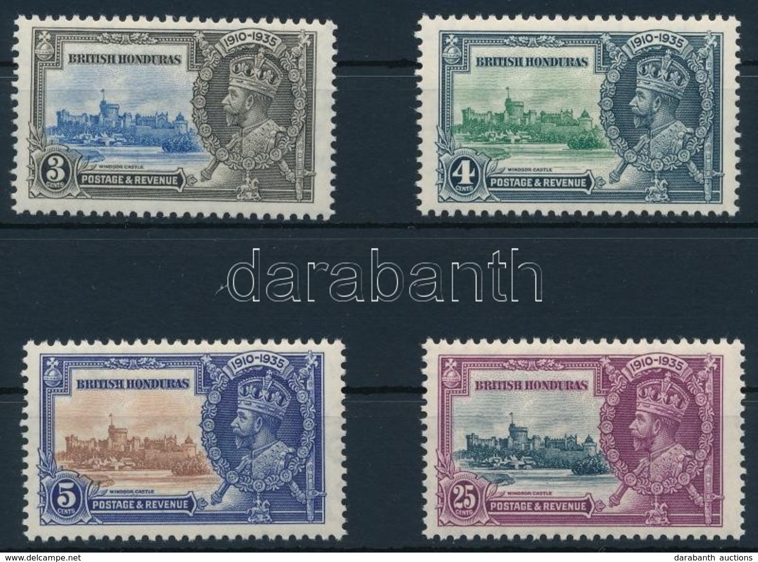 * 1935 V. György Jubileuma Sor,
George V's Jubilee Set
Mi 105-108 - Other & Unclassified