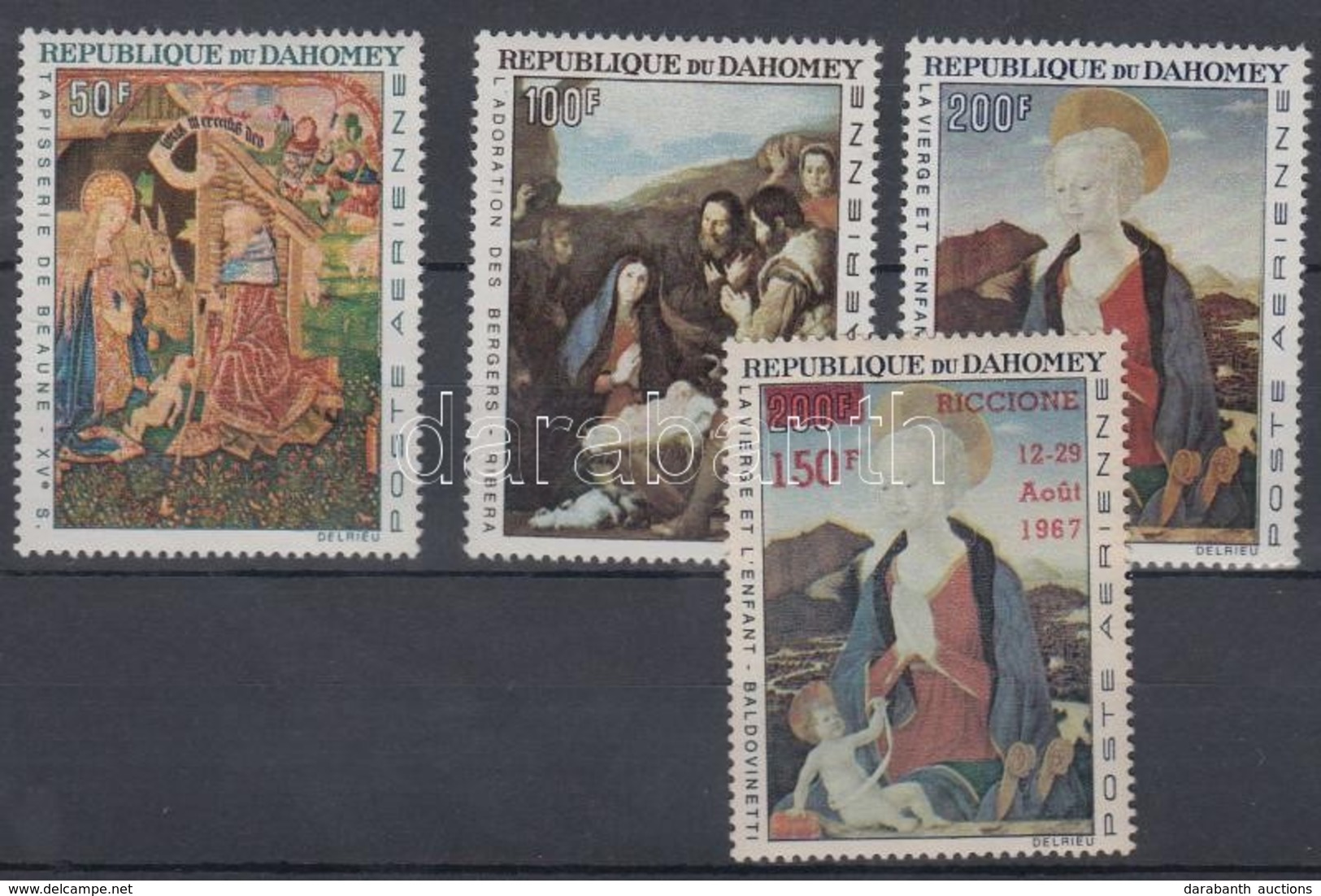 ** 1966-1967 Karácsony, Festmények Sor Mi 293-295 + 324 - Sonstige & Ohne Zuordnung