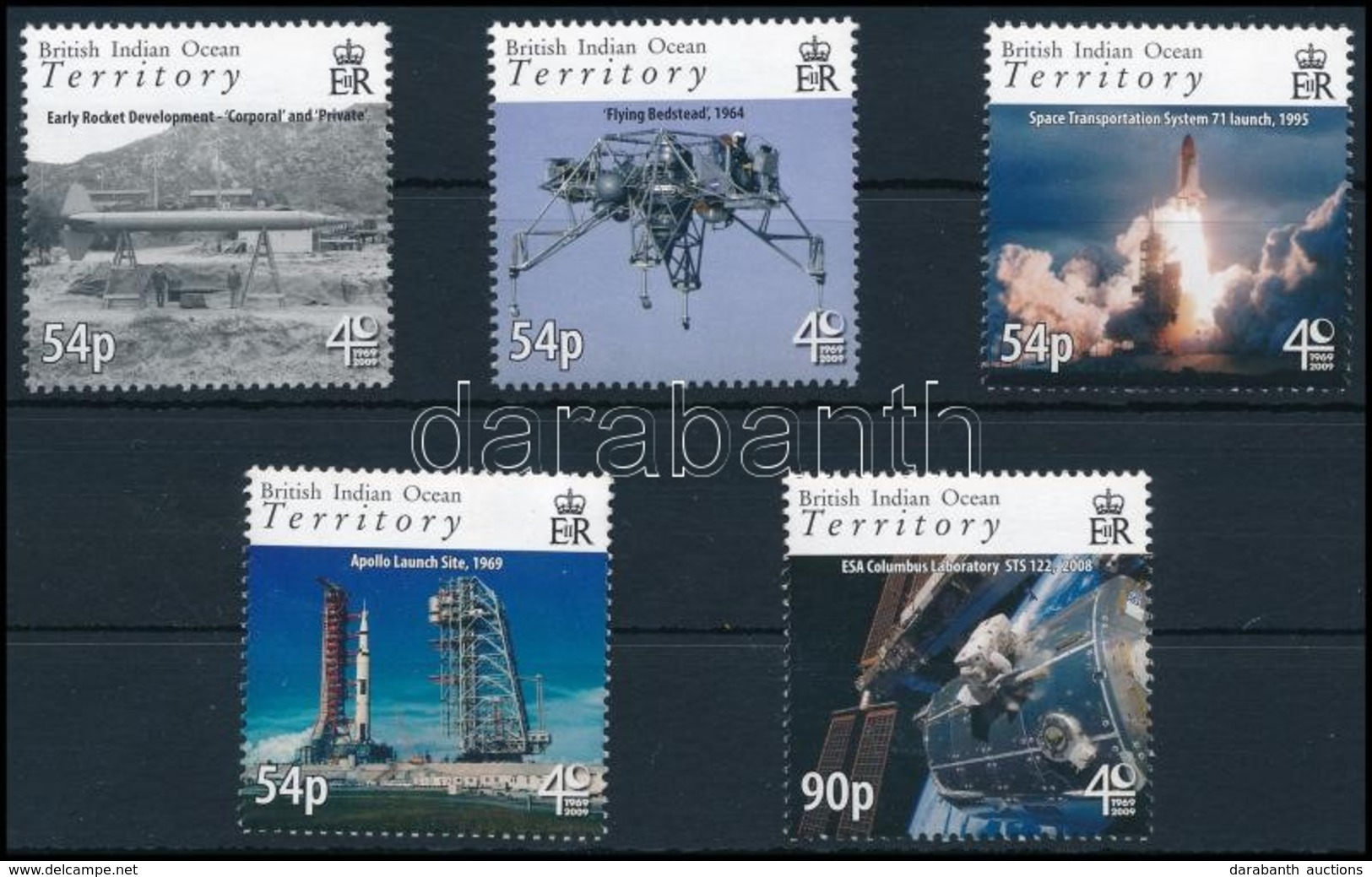 ** 2009 Űrkutatás Sor,
Space Exploration Set
Mi 486-490 - Other & Unclassified