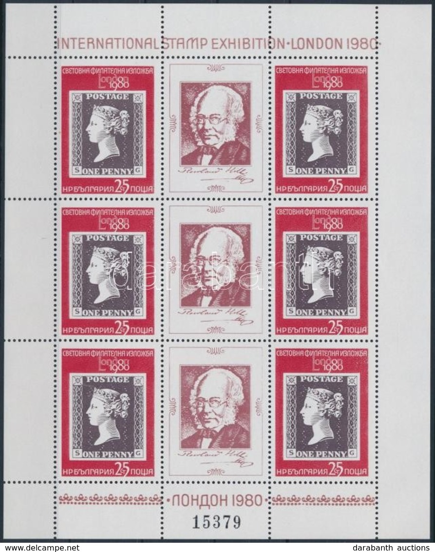 ** 1980 Nemzetközi Bélyegkiállítás, London Kisív,
Internationale Stamp Exhibition Minisheet
Mi 2886 - Other & Unclassified