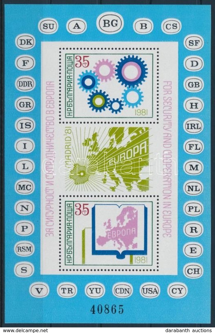 ** 1981 Konferencia, Madrid Blokk,
Conference Block
Mi 117 - Otros & Sin Clasificación