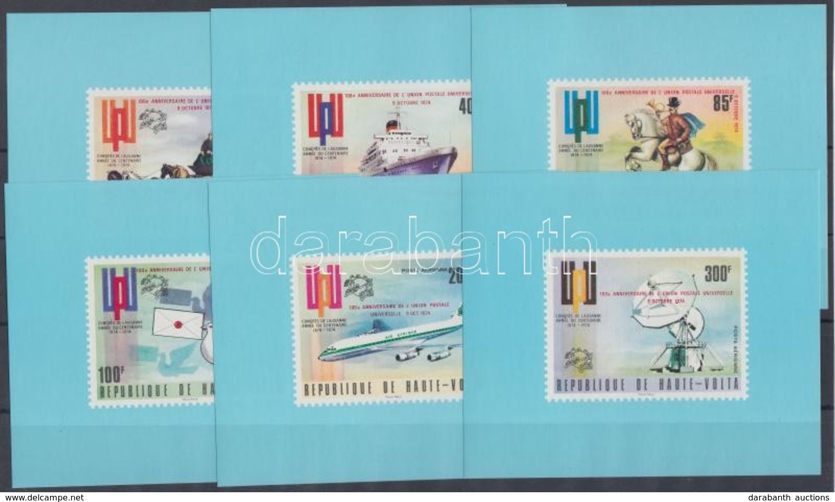 ** 1974 100 éves Az UPU Sor Mi 532-537 Blokkformában - Other & Unclassified