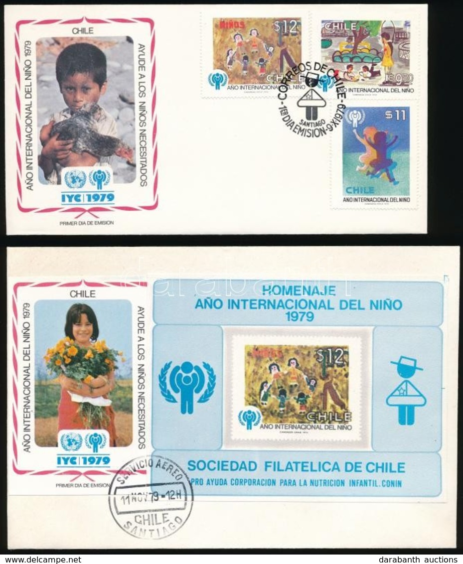 1979 Nemzetközi Gyermekév Sor Mi 913-915 + Emlékív 2 Db FDC-n - Sonstige & Ohne Zuordnung
