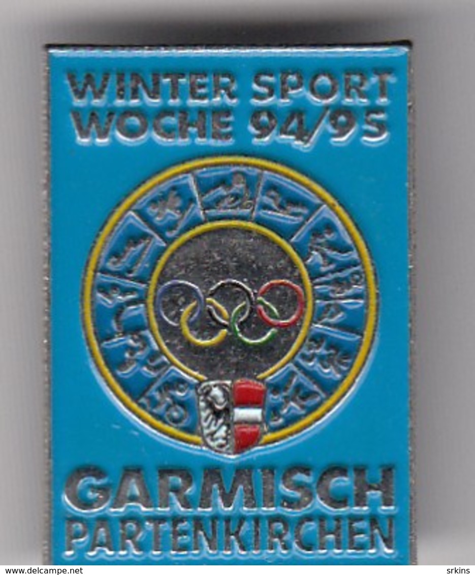 Pin Badge Garmisch Partenkirchen Winter Sport Week 1994-95 Olympics Logo Olympia Olympic Germany - Olympic Games