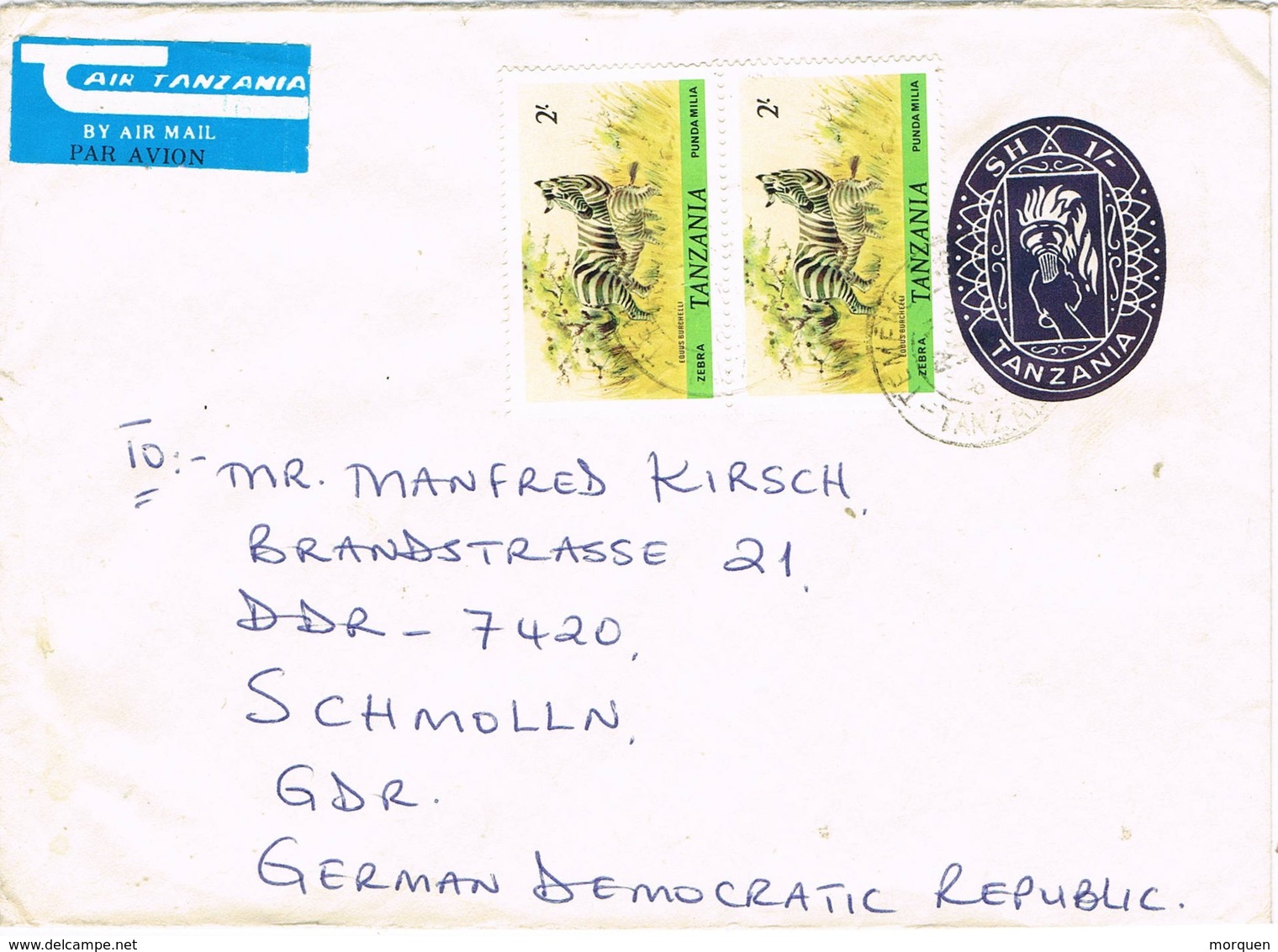 30778. Carta Entero Postal Aerea DAR ES SALAAM (Tanzania) 1984 - Tanzania (1964-...)