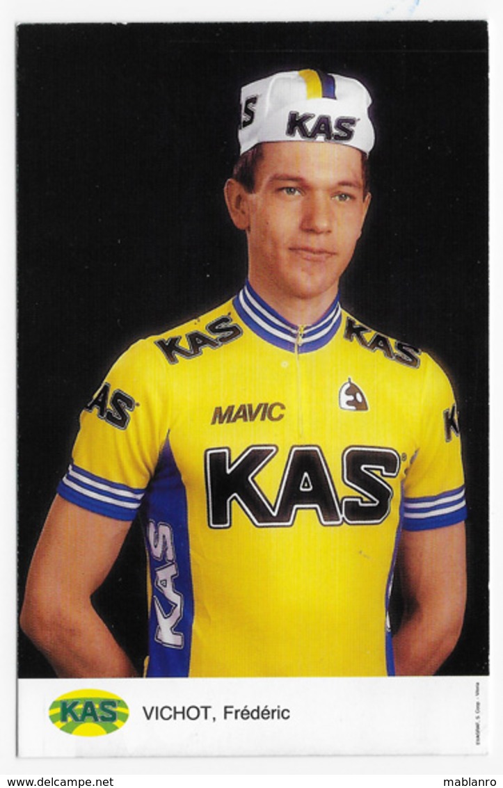 CARTE CYCLISME FREDERIC VICHOT TEAM KAS 1987 - Cyclisme