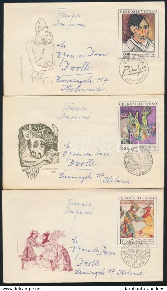 1972 Festmények Mi 2105-2109 5 Db FDC - Other & Unclassified