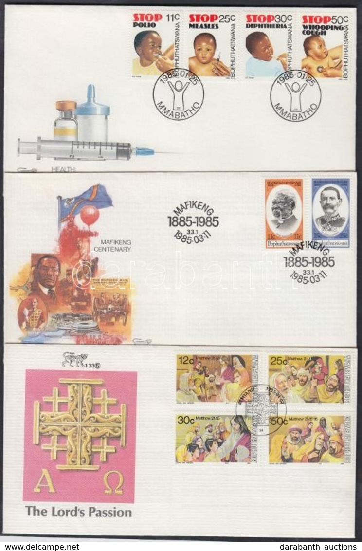 1985 3 Klf Sor Mi 133-138 + 140-143 3 FDC - Other & Unclassified