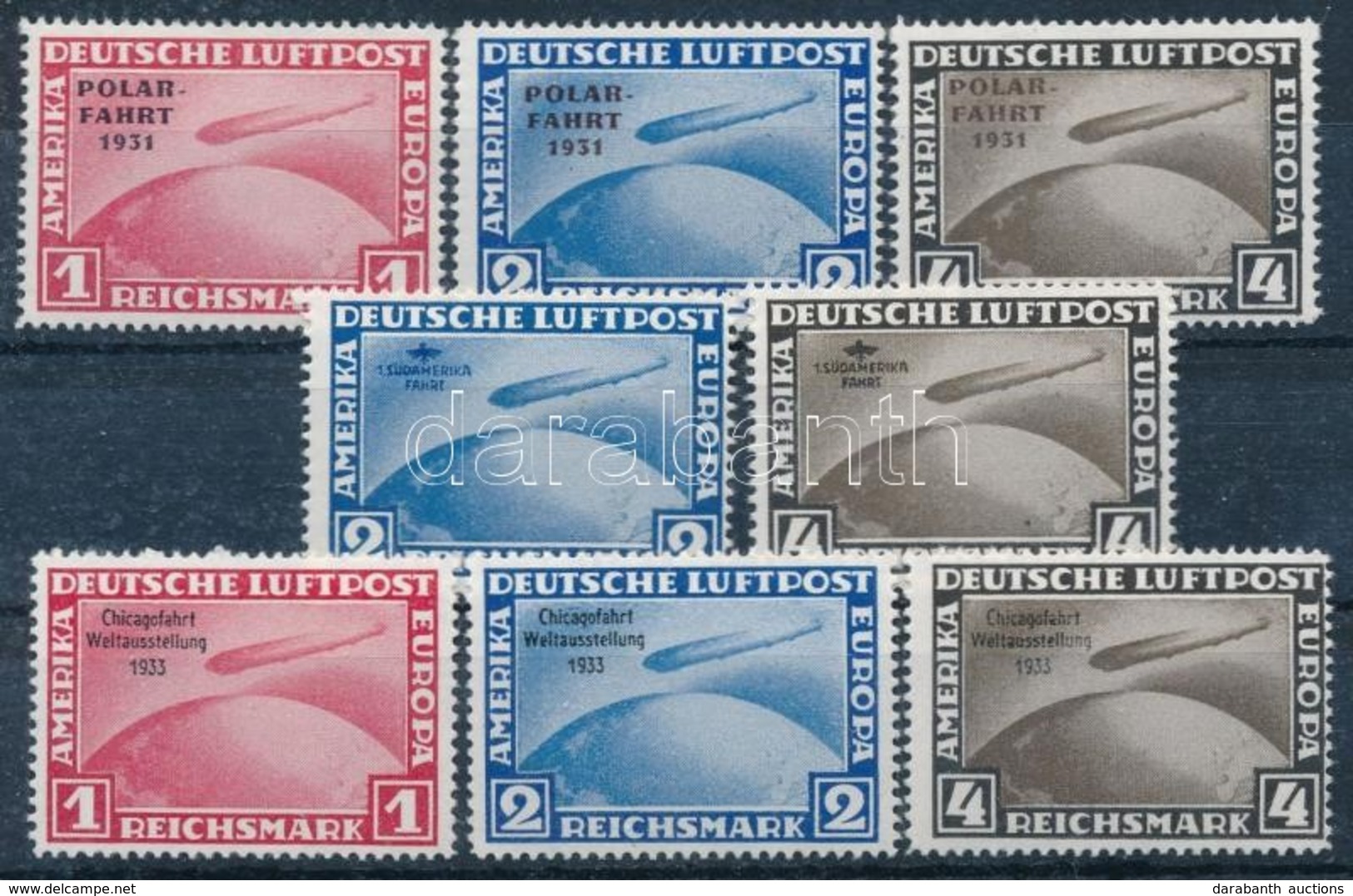 ** 1930-1933 Zeppelin  3 Sor (reprint) - Other & Unclassified