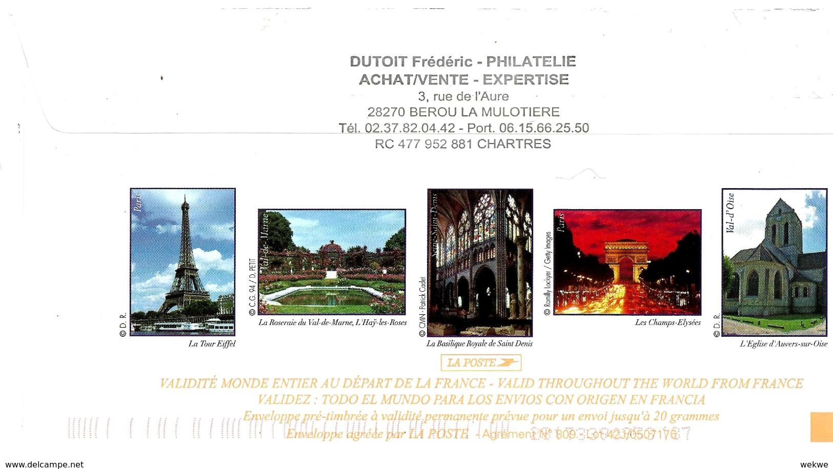 Frankreich XXL112 / Ganzsache Mit Diversen Bildern  Rückseitig  O - Enteros Privados