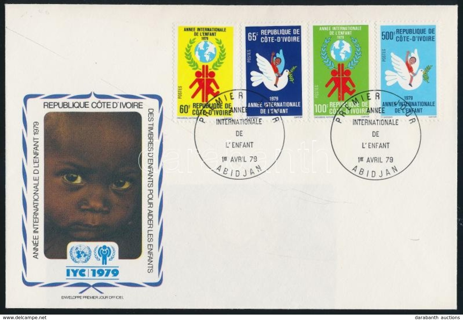 1979 A Gyerekek éve Sor FDC-n Mi 587-590 - Other & Unclassified