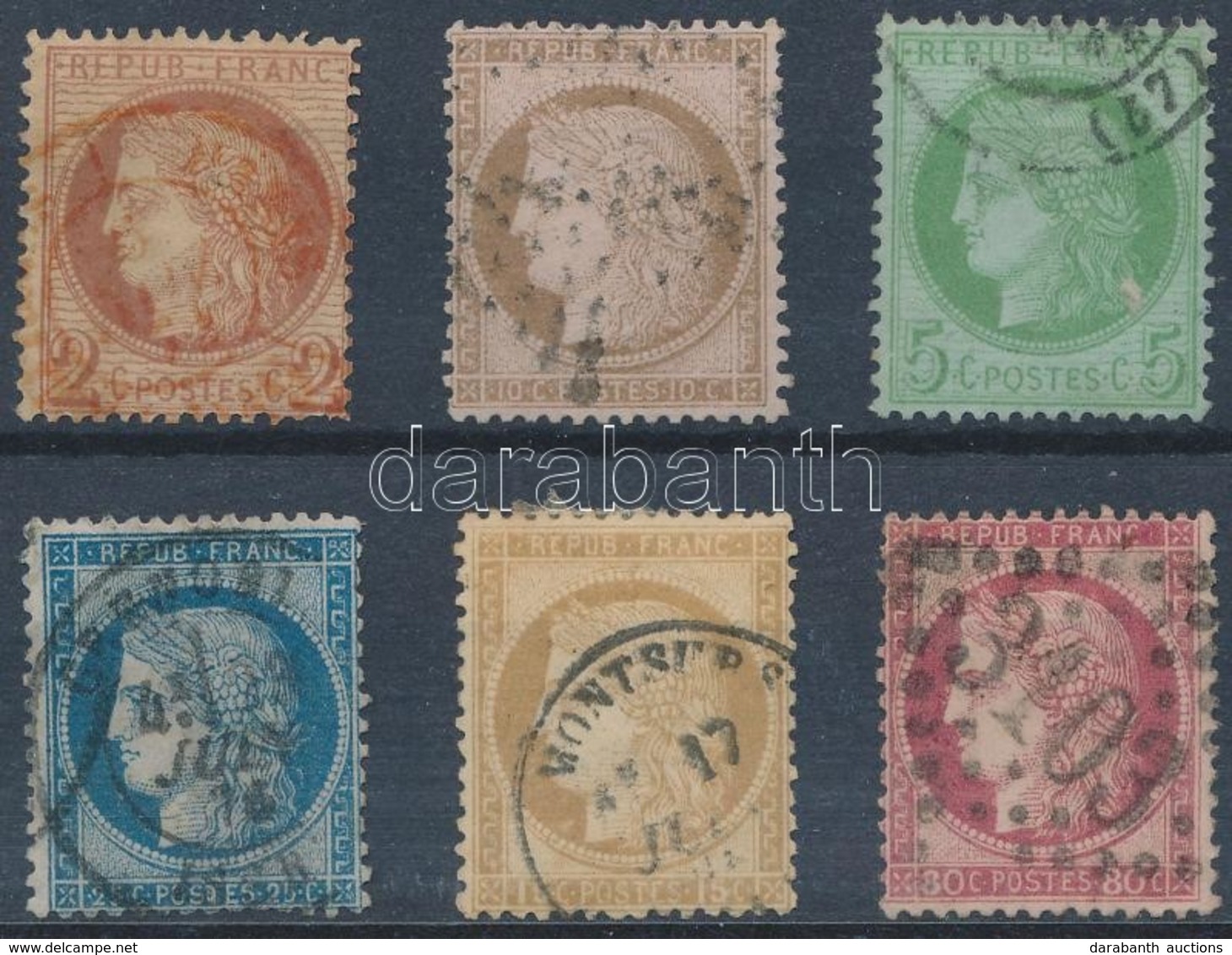 O 1871-1872 Mi 46, 48b, 49, 51, 53, 55 (Mi EUR 46,10.-) - Other & Unclassified