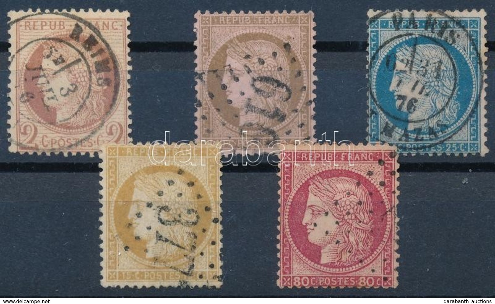 O 1871-1872 Mi 46, 49, 51, 53, 55 (Mi EUR 38,60.-) - Other & Unclassified