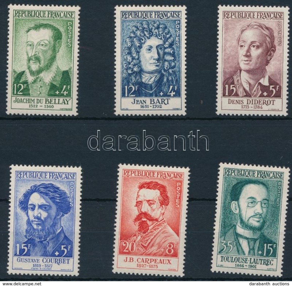 ** 1958 Vöröskereszt, Híres Személyek Mi 1202-1207 - Altri & Non Classificati