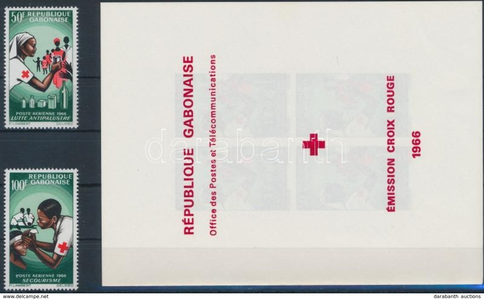 ** 1966 Vöröskereszt Sor Mi 236-237 + Blokksor 4-5 Eredeti Borítójában - Other & Unclassified