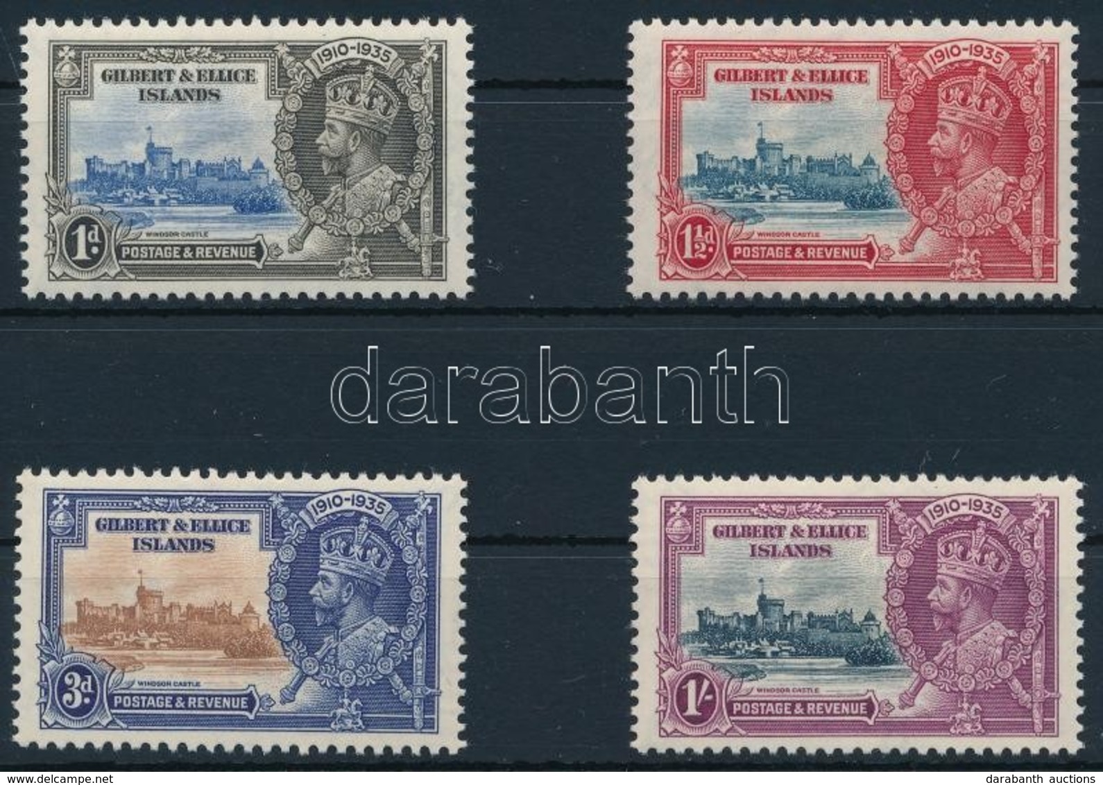 ** * 1935 V. György Jubileuma Sor,
George V's Jubilee Set
Mi 31-34 - Other & Unclassified