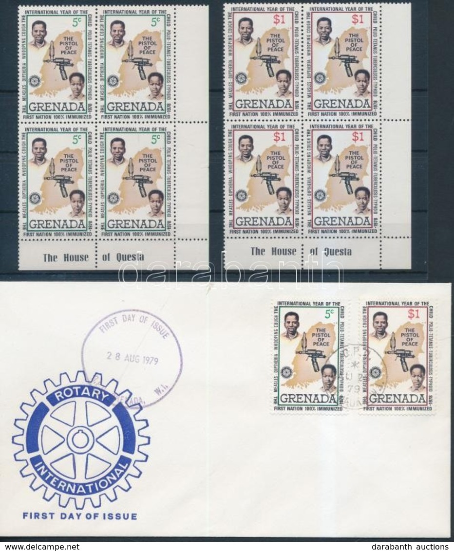 ** 1979 Gyermekek éve; Rotary Sor ívsarki Négyestömbökben Mi 972-973 + FDC - Other & Unclassified