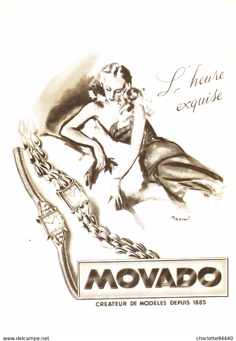 PUB MONTRE    " MOVADO  "  1940'S ( 12 ) - Autres & Non Classés