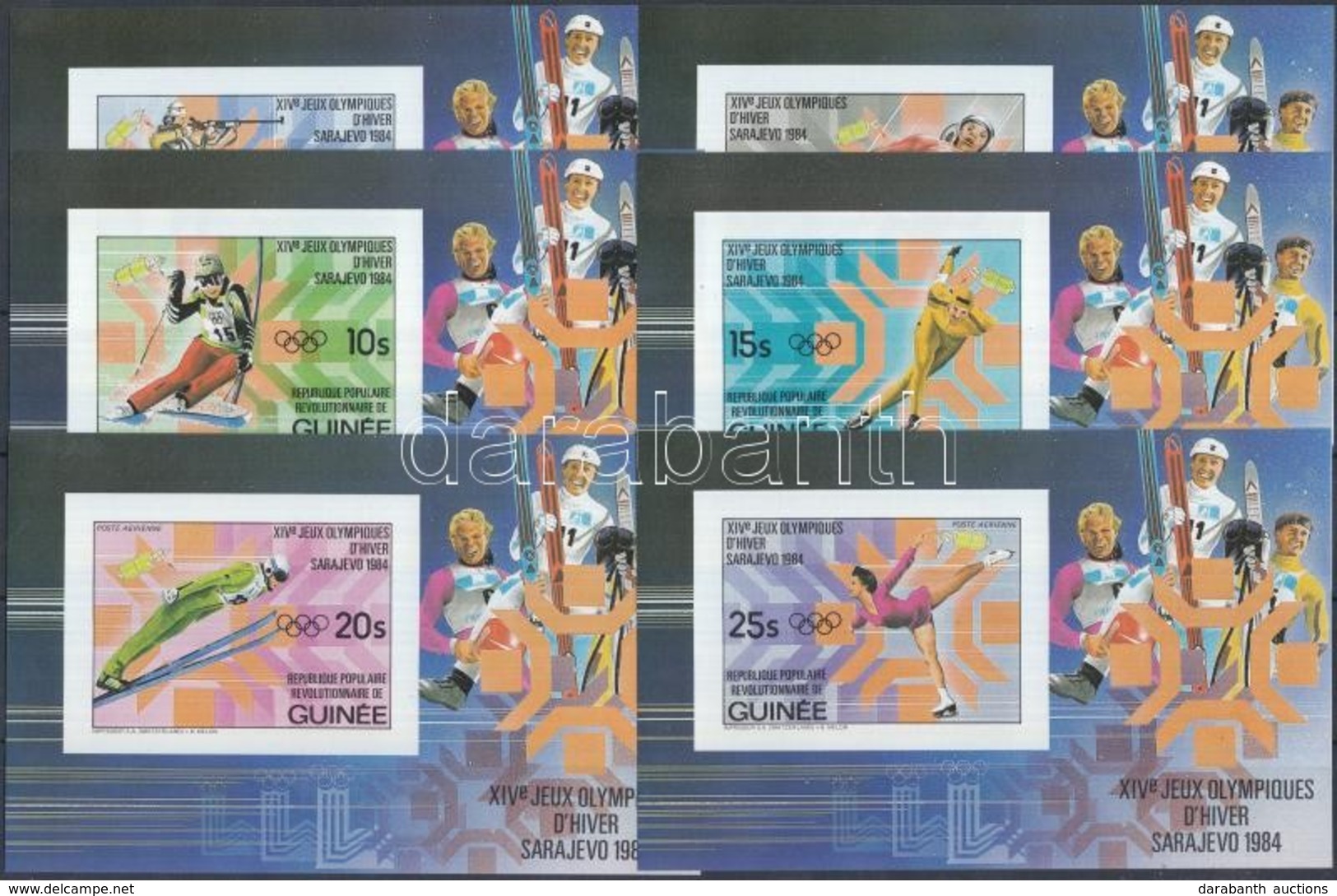 ** 1983 Téli Olimpia Vágott Blokksor Mi 72-77 - Other & Unclassified