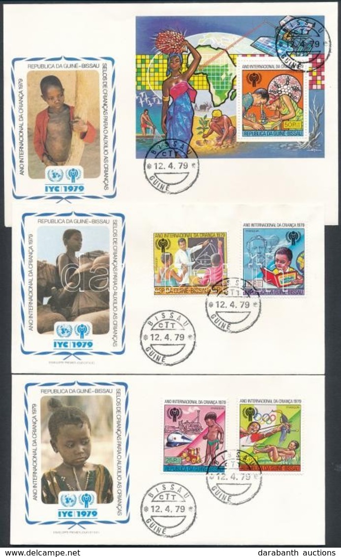 1979 Nemzetközi Gyermekév Sor Mi 529 A-532 A + Blokk Mi 147 A 3 Db FDC-n - Other & Unclassified