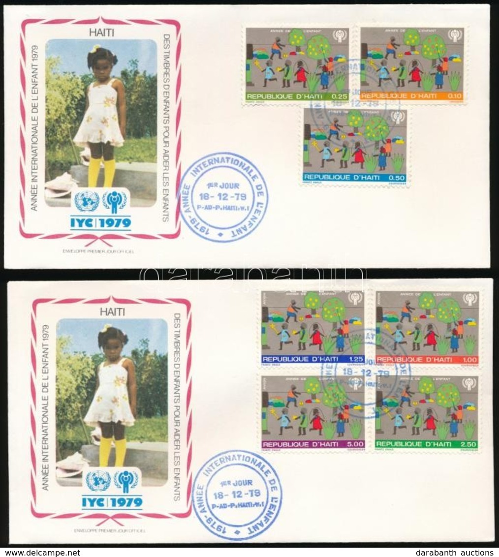 1979 Nemzetközi Gyermekév Sor Mi 1348-1354 2 Db FDC-n - Sonstige & Ohne Zuordnung