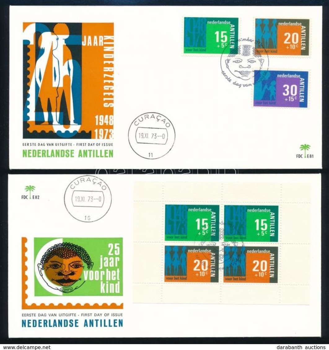 1973 Ifjúság Sor Mi 274-276 + Blokk Mi 3 2 Db FDC-n - Sonstige & Ohne Zuordnung